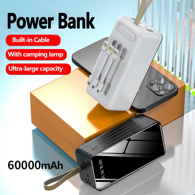 【Free shipping】powerbank 100000mah original with Camping lamp Large capacity power bank 80000mah