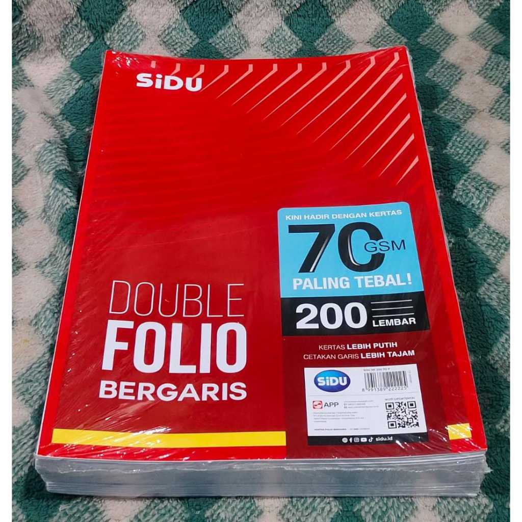 

(10LEMBAR) Double Folio Sidu bergaris 1PAK 200LEMBAR