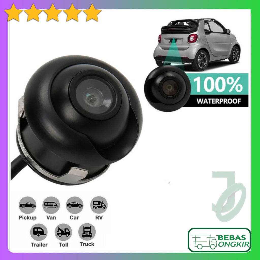 Kamera Belakang Mobil W360 360 Derajat Blind Spot Waterproof / Kamera Parkir