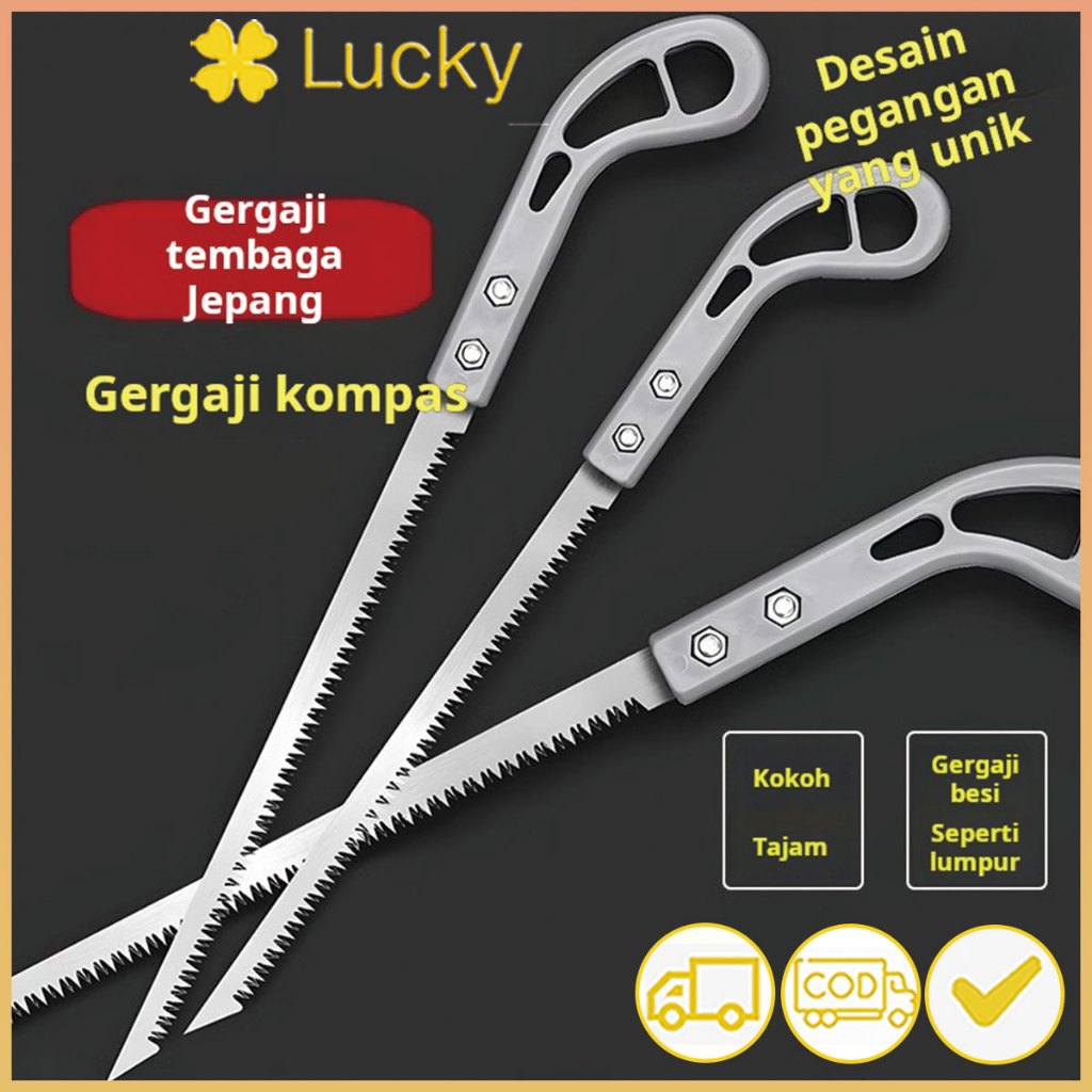 Gergaji pohon taman gergaji tangan pengerjaan kayu gergaji lipat cepat penebangan pohon manual rumah