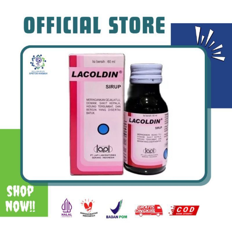 Lacoldin syrup flu pilek bersin bersin hidung tersumbat