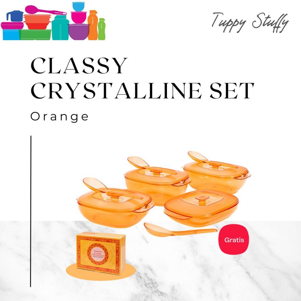 Tupperware Classy Crystalline set Prasmanan cantik aesthetic elegan, prasmanan hari raya