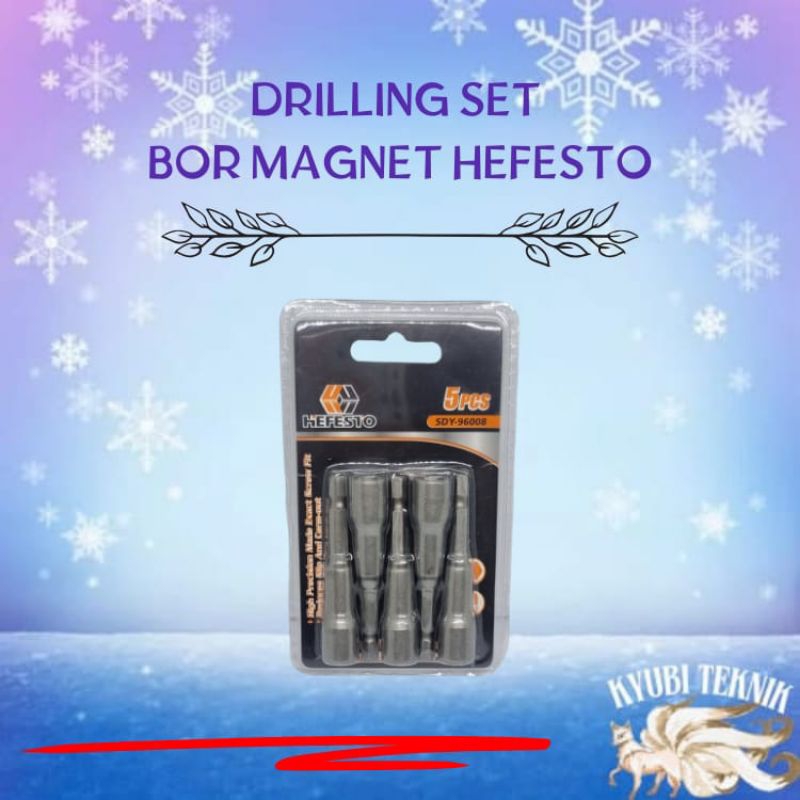 Drilling SET /Mata Kunci Sok Bor Magnet HEFESTO