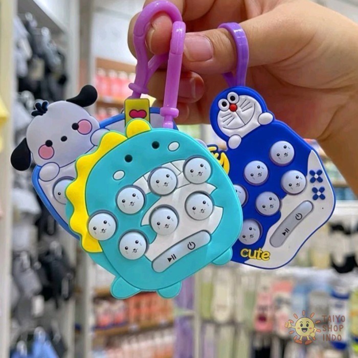 Gantungan Game Pop it Mainan Anak Game Mini Elektrik Pop it Gantungan Kunci Pop it
