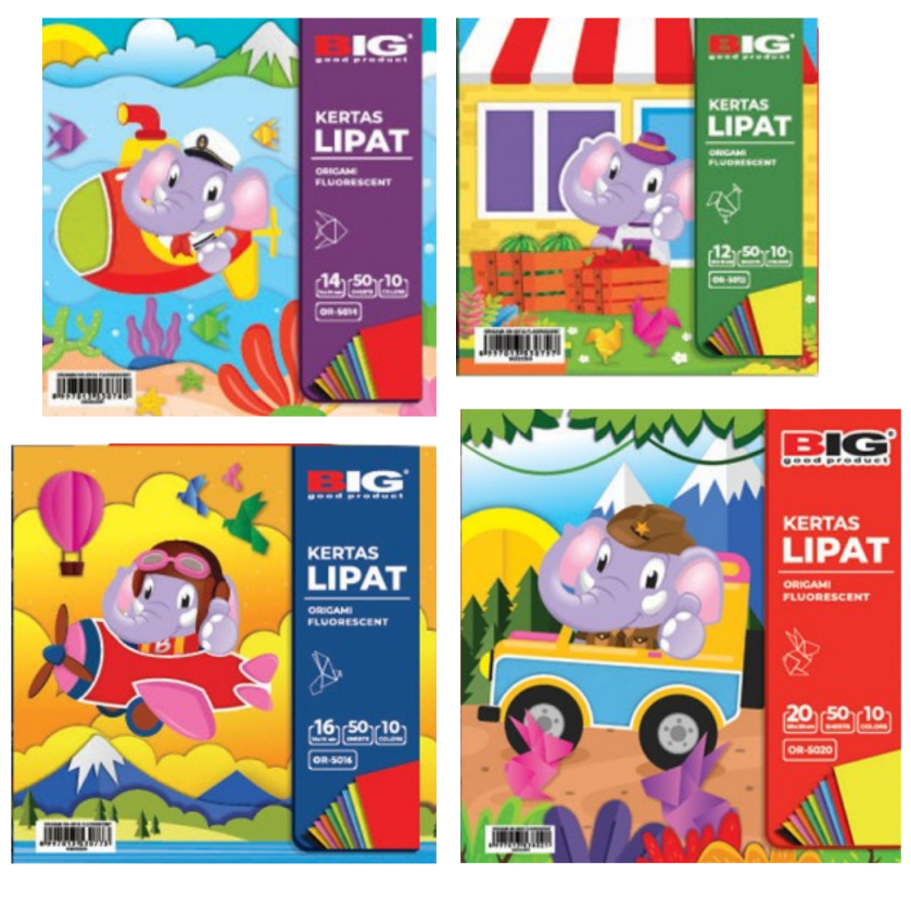 

50lembar Kertas lipat /origami BOLAK BALIK BIG