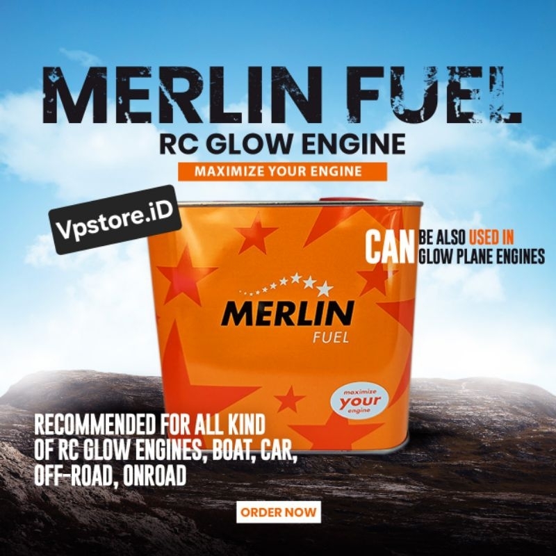 Merlin Fuel 25% nitro 10% oil bahan bakar Rc car engine