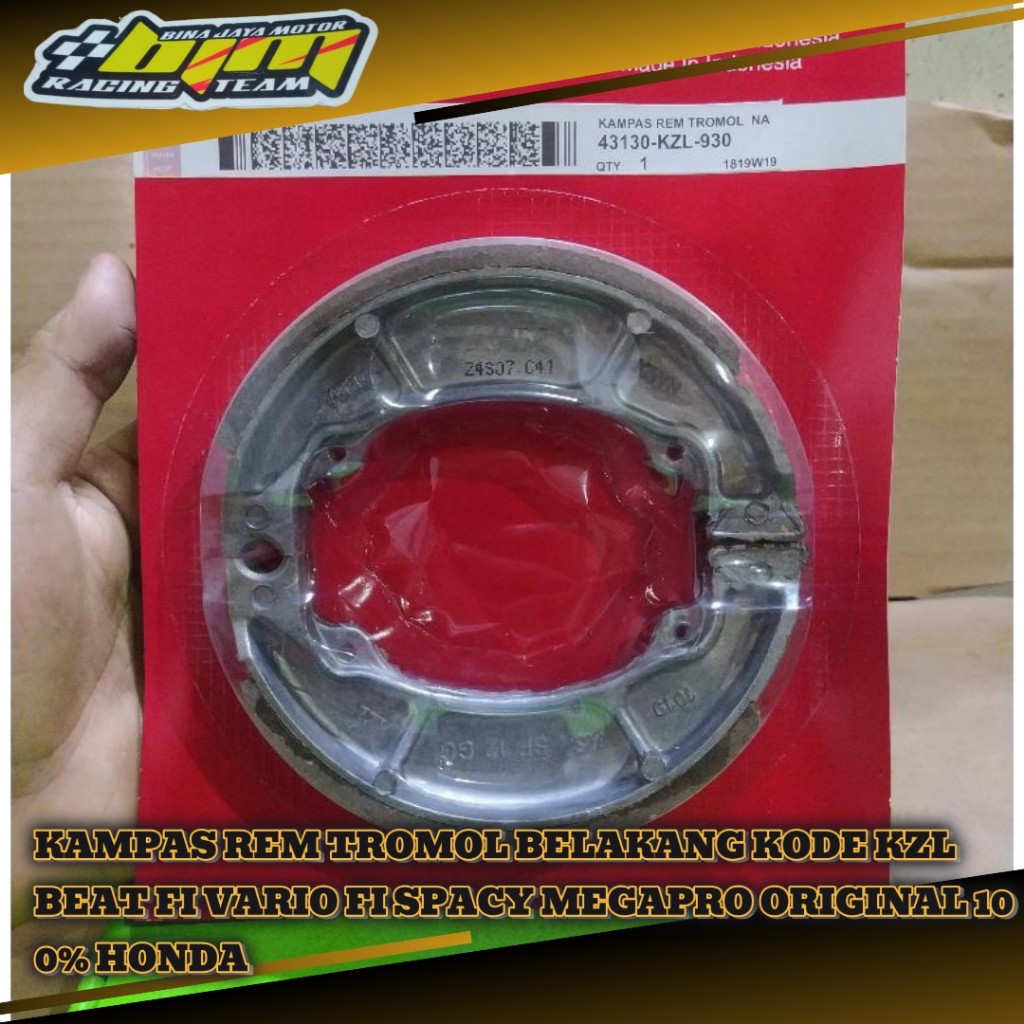 KAMPAS REM TROMOL BELAKANG KODE KZL BEAT FI VARIO FI SPACY MEGAPRO ORIGINAL 100% HONDA