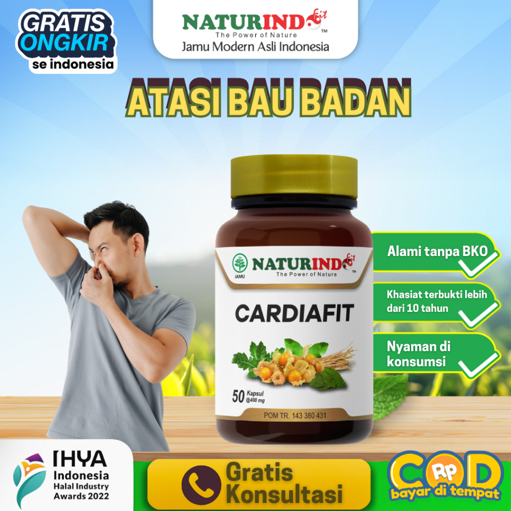 Herbal Bau Badan Bau Ketiak Permanen Keringat Berlebih Hiperhidrosis Cardiafit Naturindo