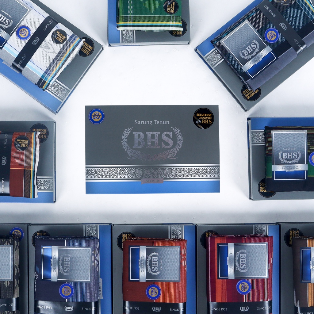Grosir 10 Pcs Sarung BHS Classic Silver Motif C45 DKA