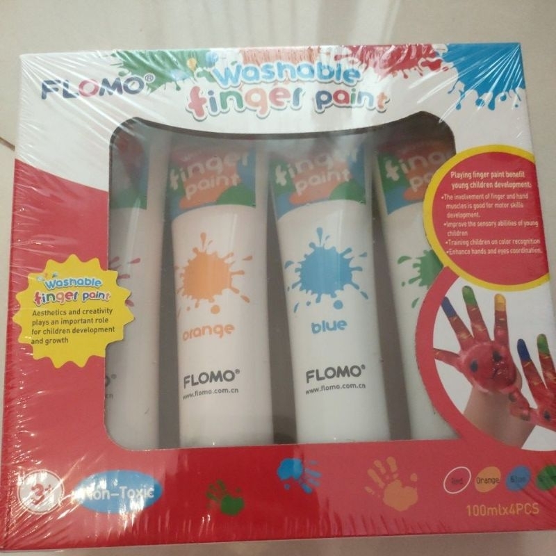 

flomo finger paint 4x100ml atau flomo paket kado