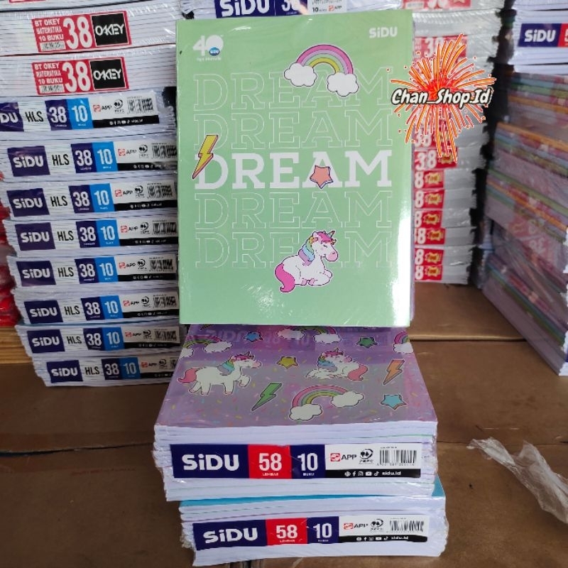 

Buku Tulis Sidu 58 Lembar 1 pak isi 10pcs TERMURAH!!!
