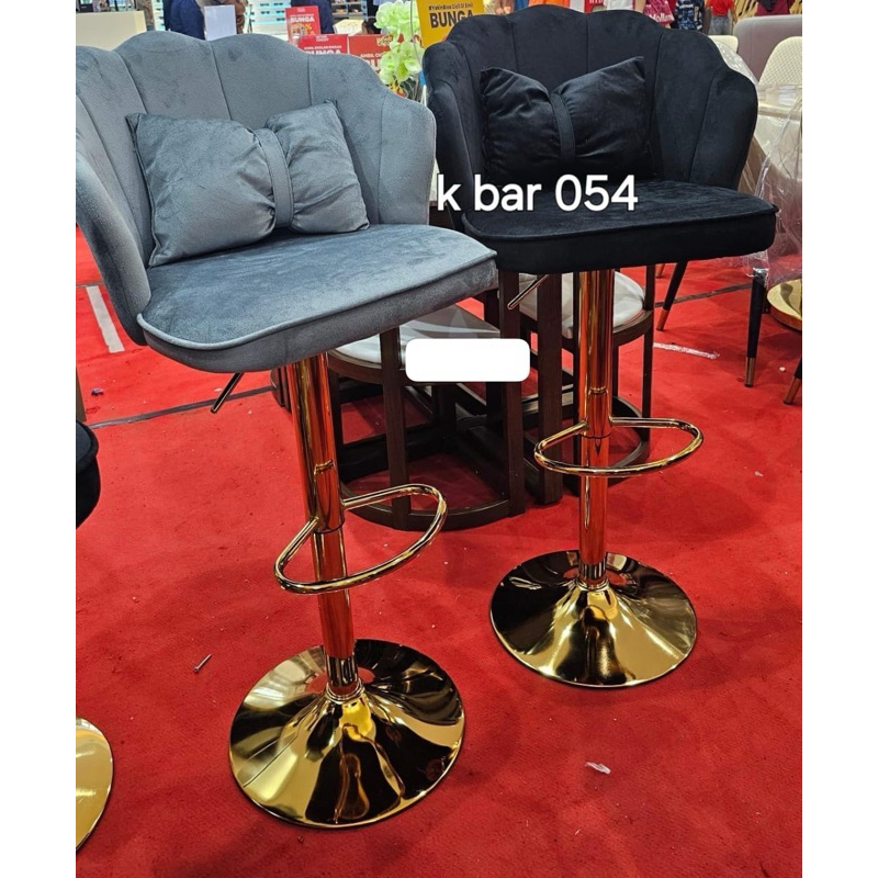 Kursi Bar Bludru + Bantal / Kursi Bar Import / Kursi Bar Kaki Gold / Kursi Bar Stainless / Kursi Ker
