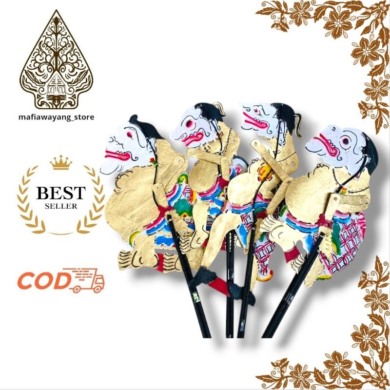 wayang kulit punokawan bahan kulit sapi asli