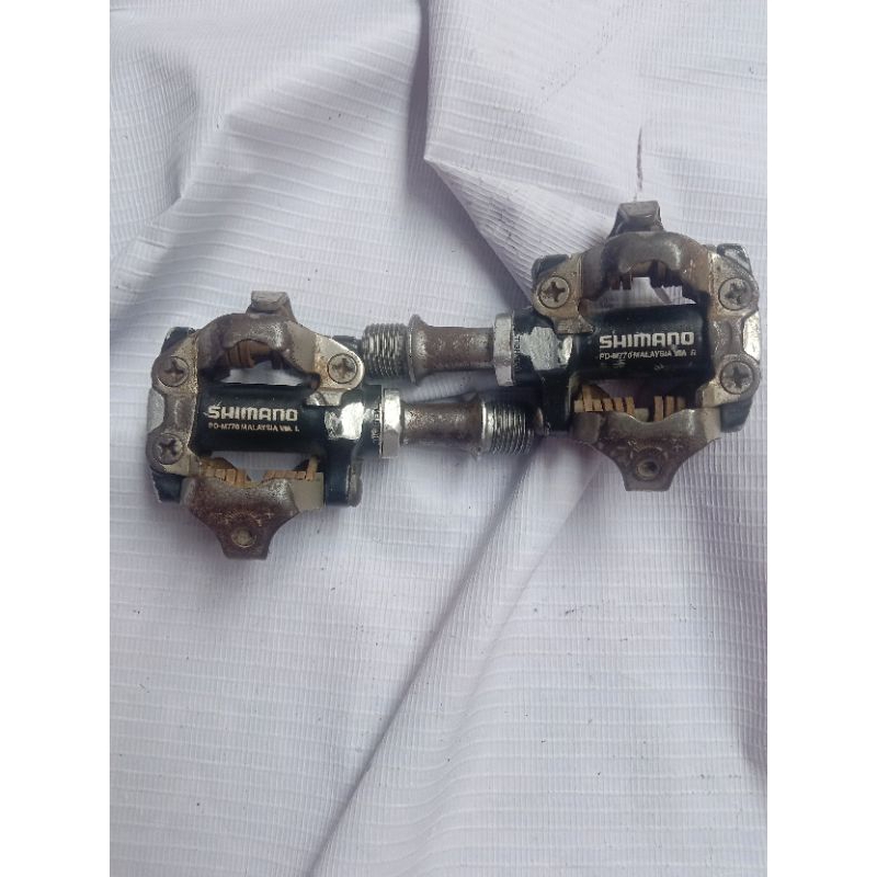 Pedal Cleat Mtb Shimano Pd-M770 Deore Xt Malaysia Via L, Used Good Condition