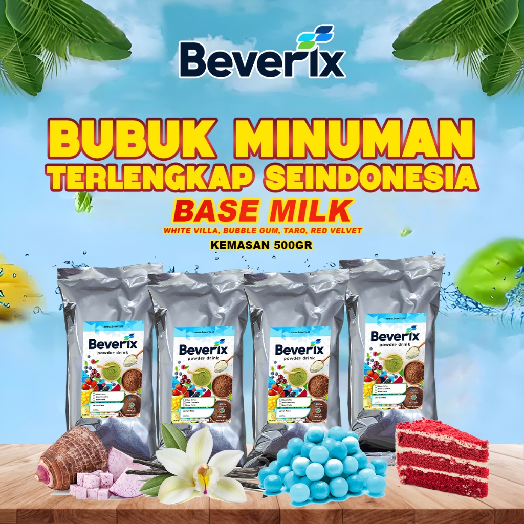 

BEVERIX [Series] Serbuk Minuman Milkshake 3IN1 Premium 500 Gr | Bubuk Minuman Iceblend