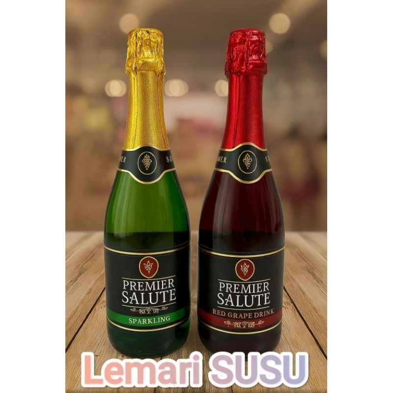 

premier salute red grape sparkling/premier salute white grape sparkling/premier salute grape drink