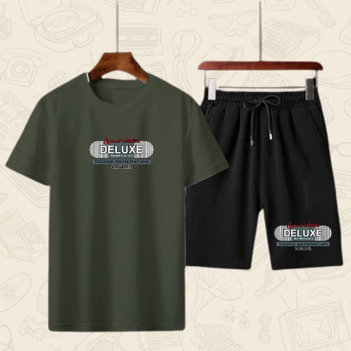 BAJU PRIA TERBARU / KAOS PRIA LENGAN PENDEK / SET PAKAIAN PRIA / CELANA PENDEK PRIA KEREN