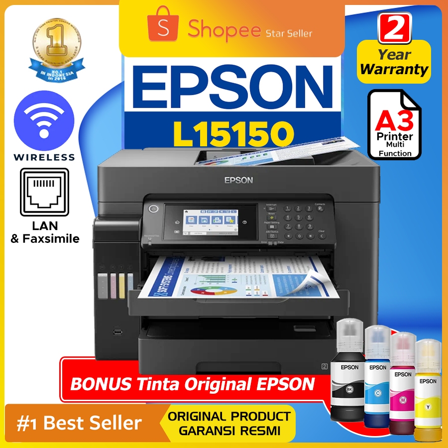 PRINTER EPSON L15150 A3 All in One Print Scan Copy Wireless ADF Fax