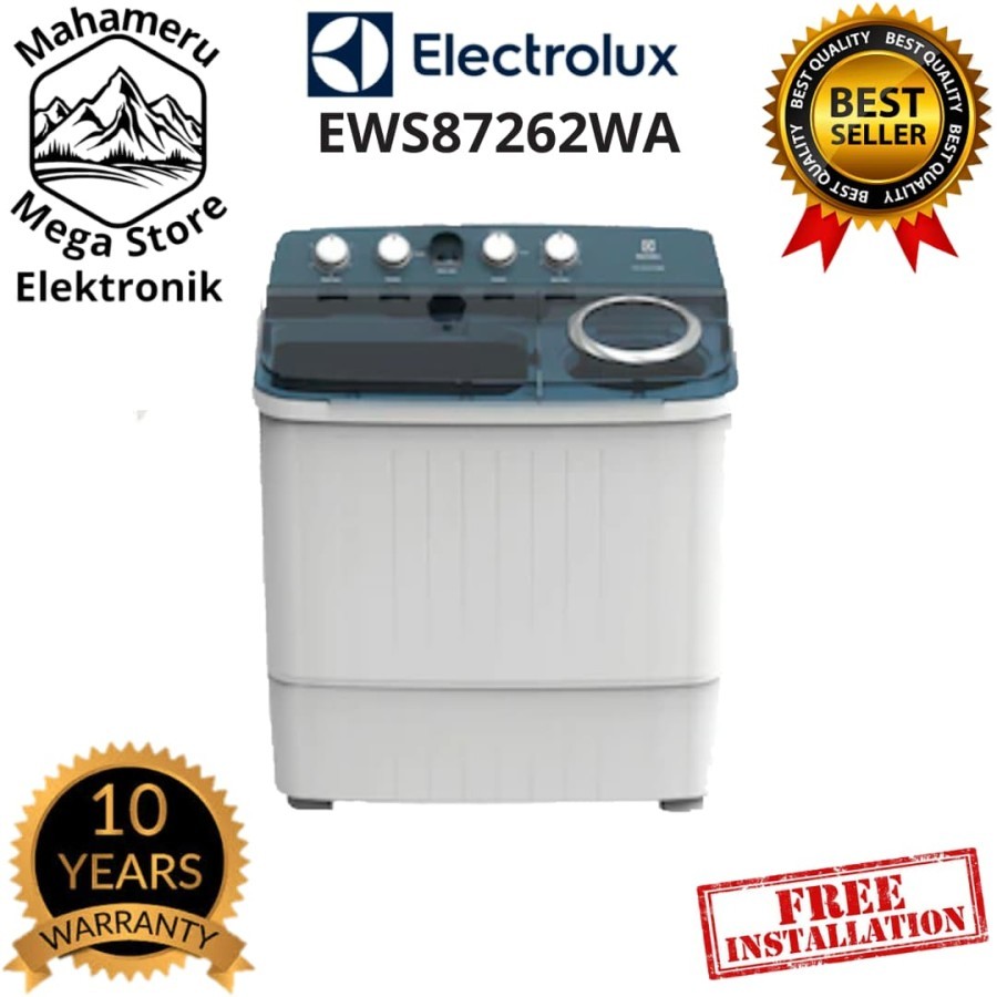 Mesin Cuci Electrolux EWS87262WA 7Kg Mesin Cuci Twin Tub