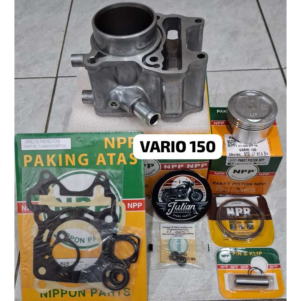 Blok seher boring cylinder set plus piston kit plus Top set Plus Seal Klep Vario 150 PCX 150 Origina