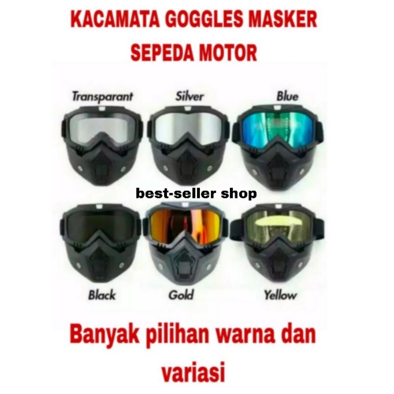 Kacamata Goggles Helm motor Anti Silau dan Debu