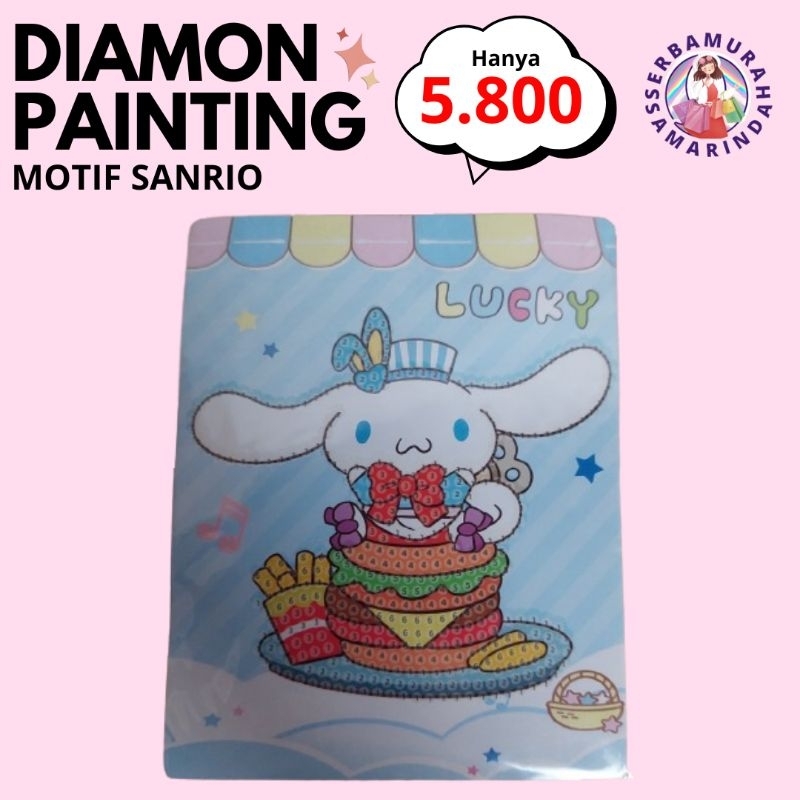 MINI DIY PAINTING SANRIO KUROMI MELODY DIAMOND PAINTING STIKER DIAMOND MAINAN EDUKASI ANAK