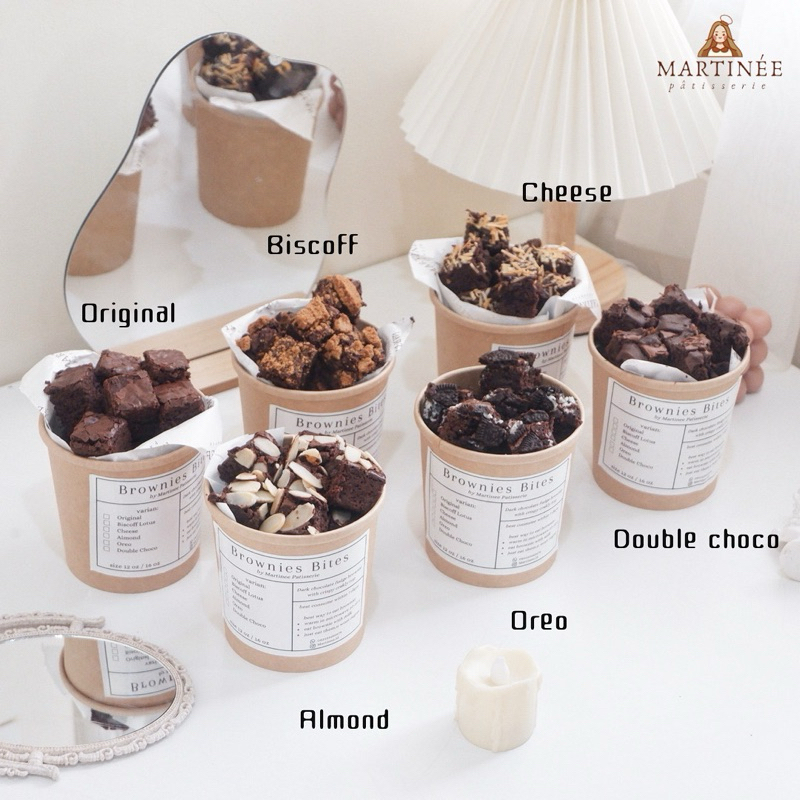 

[READY] Martinee patisserie Dark Brownies bites bucket | Brownies fudgy snack dark chocolate pouch hampers idul fitri lebaran eid mubarak