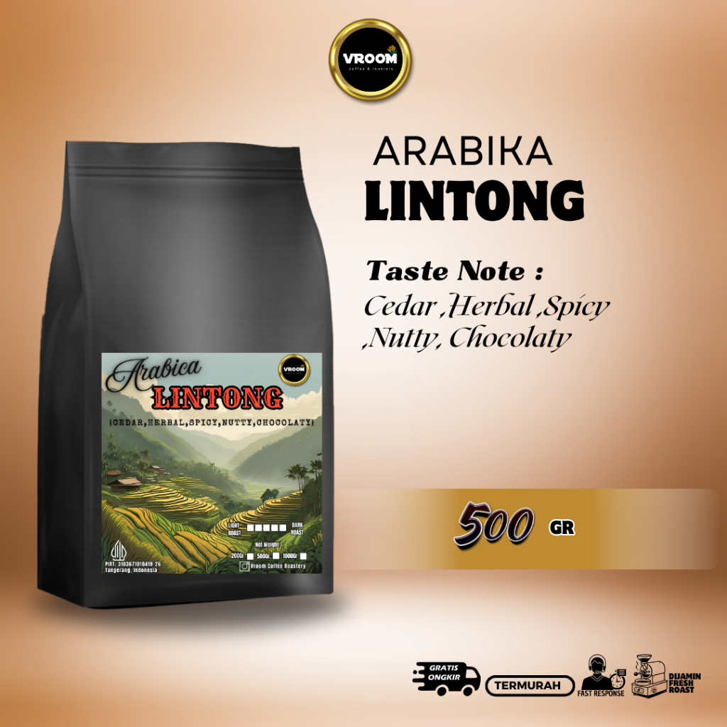 

KOPI ARABIKA LINTONG SUMATERA 500 gram Roasted Bean Bubuk