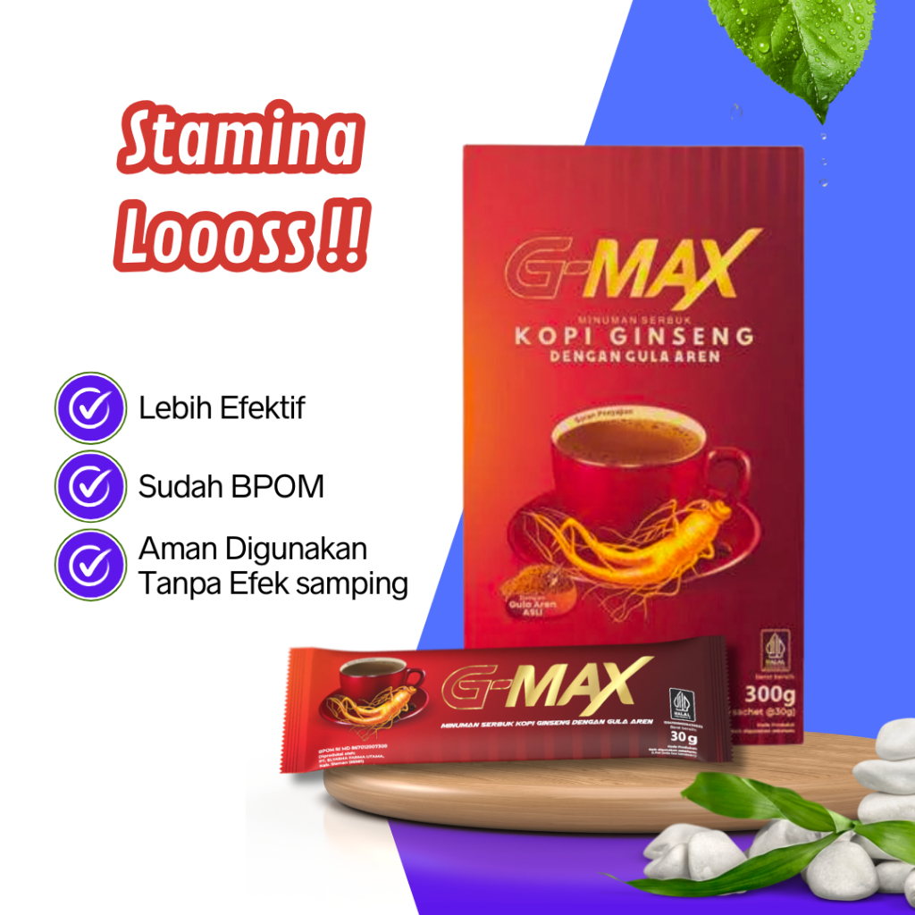 

KOPI G MAX ASLI KOPI GINSENG STAMINA UNTUK PRIA TAHAN LAMA AMAN ( 100% BPOM & HALAL MUI )