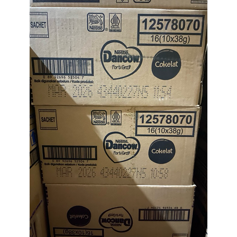 

Dancow sachet coklat 1 karton (16x10x38gr)