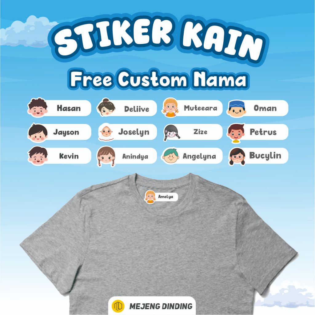 

(20 PCS) Stiker Baju Tinggal Di Setrika / Stiker Nama Untuk Baju / Stiker Sablon Kain / Stiker Label Nama Baju Kaos Sablon Stiker / Stiker Sablon Nama Anak / Stiker Setrika / Stiker Kain Label Nama Baju Anak Sekolah Pesantren Asrama Sticker Salon Setrik