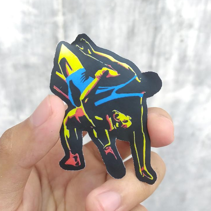 

Sticker hologram Wrestling Suplex Animation Beladiri Gulat Untuk hp Stiker laptop motor helm