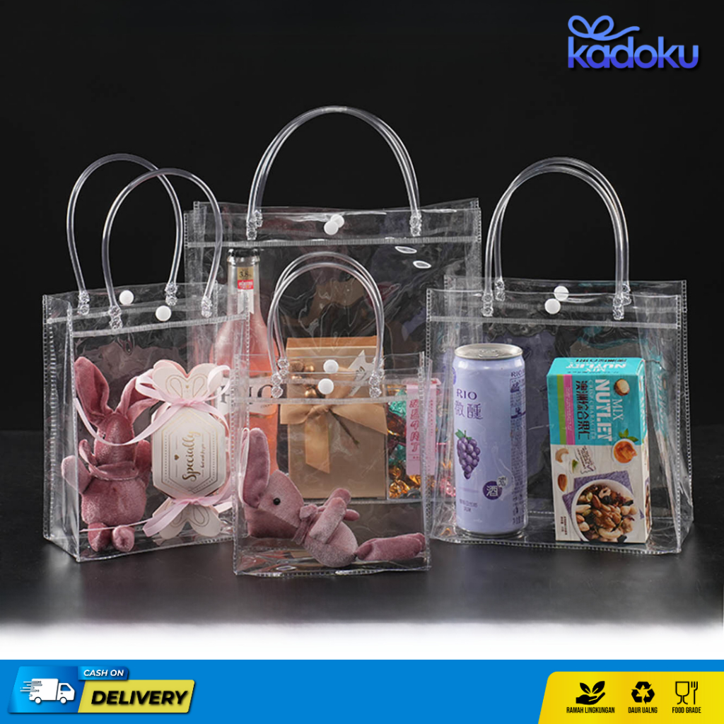 

Tas mika PVC / Tas mika transparan / Tas bening / Goodiebag transparan / Goodiebag mika I AC01-AC46