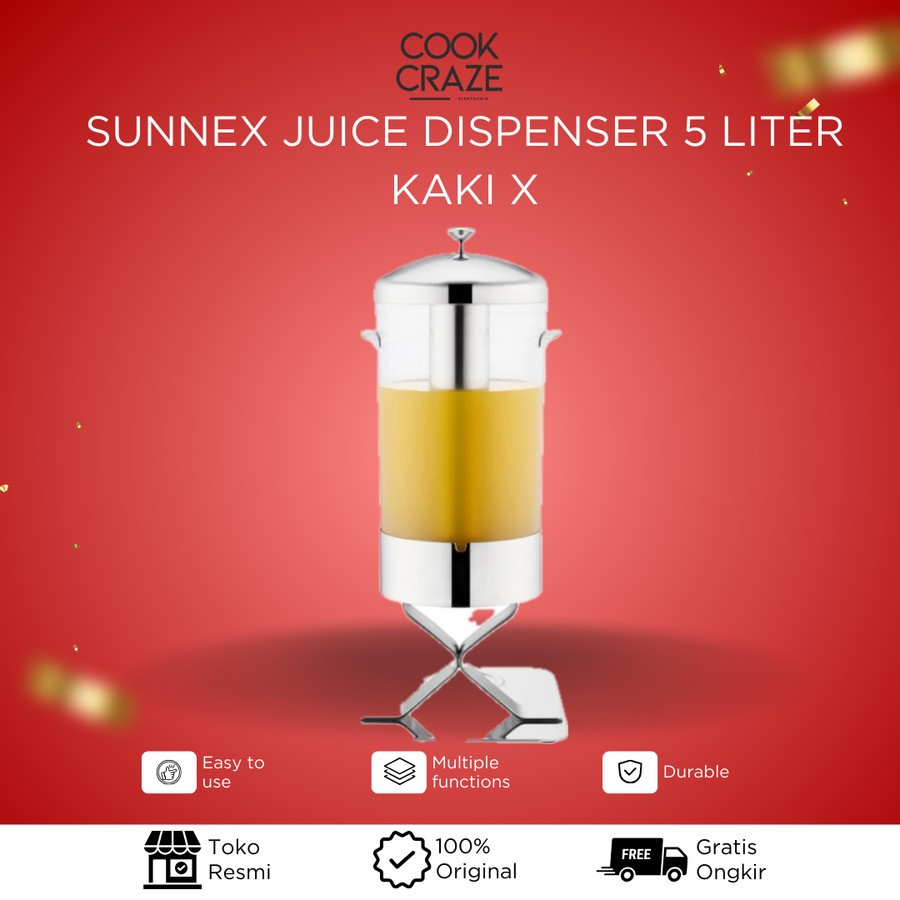 SUNNEX JUICE DISPENSER 5 LITER KAKI X