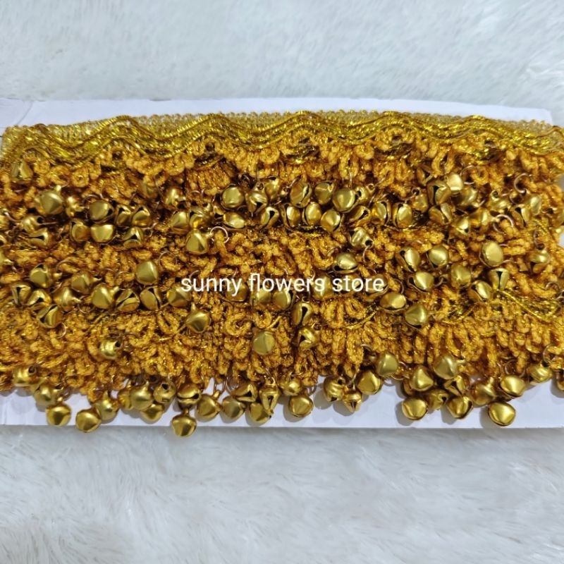 RENDA INDIA GOLD LONCENG LEBAR 4 CM ISI 10 YARD