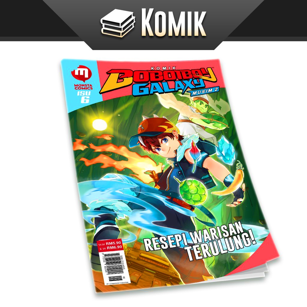 Buku komik comic Boboiboy Galaxy isu 6 musim 2 galaksi - Resepi Warisan Terulung