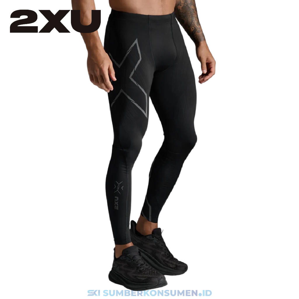 2XU Men Light Speed Compression Tights / Celana Running Lari Legging Pant Pants Pria