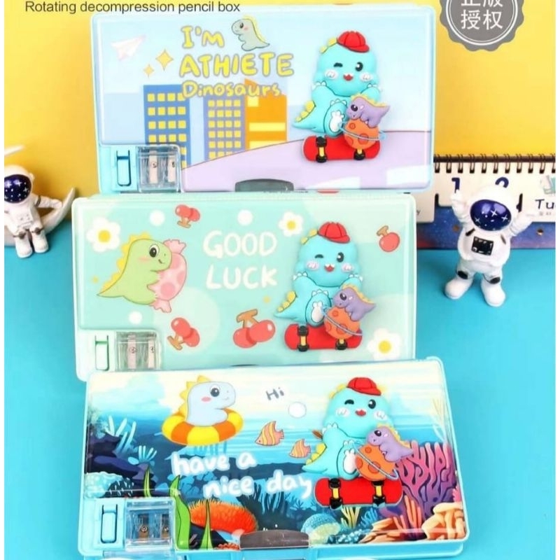 

Pencil Case XPM-568-3 / Kotak Pensil Dinosaurus + Rautan / Tempat Pensil Anak