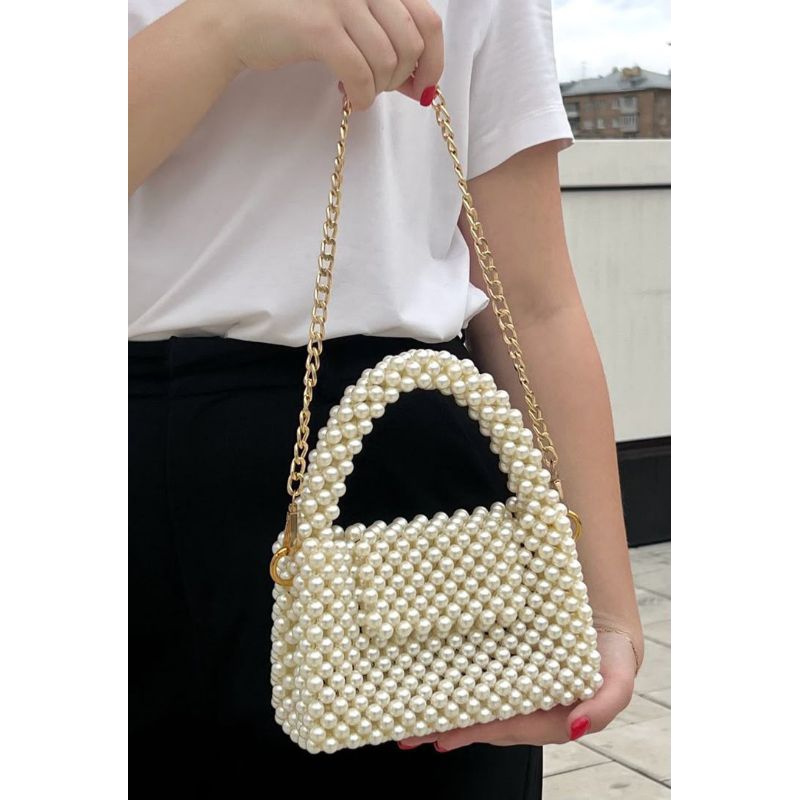 Farah beads bag tas manik /tas mutiara /tas mute premium kekinian