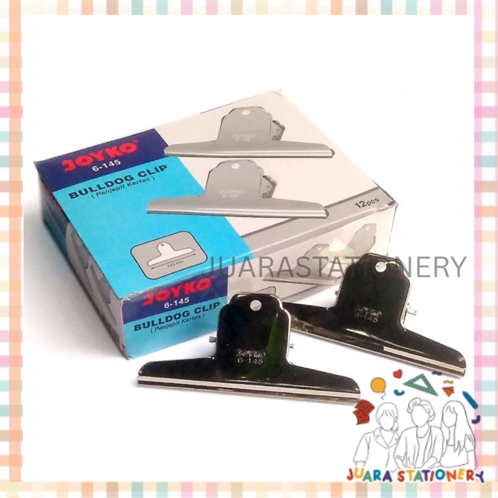 

(885) JUARASTATIONERY Bulldog Clip 6' Joyko 6-145 / Binder Klip Penjepit Besar Joyko 145mm