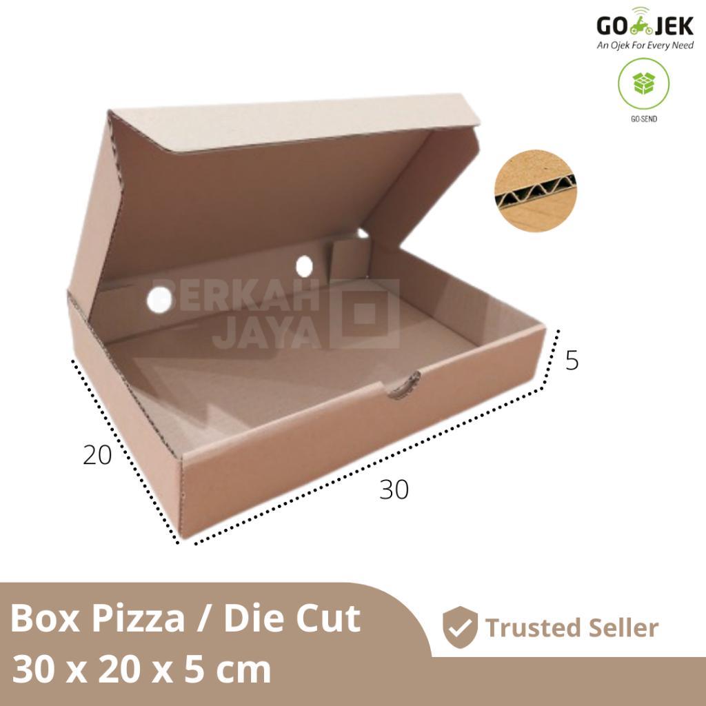 

(HARGA SPESIAL) BOX KARDUS 30x20x5 cm DUS PACKING 30 x 20 x 5 cm DIE CUT PIZZA