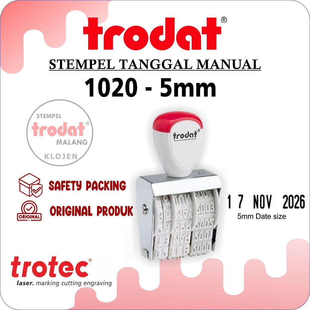 

Stempel Trodat 1020 | STEMPEL TRODAT NUMERATOR (TANGGAL,BULAN,TAHUN BISA DIPUTAR)