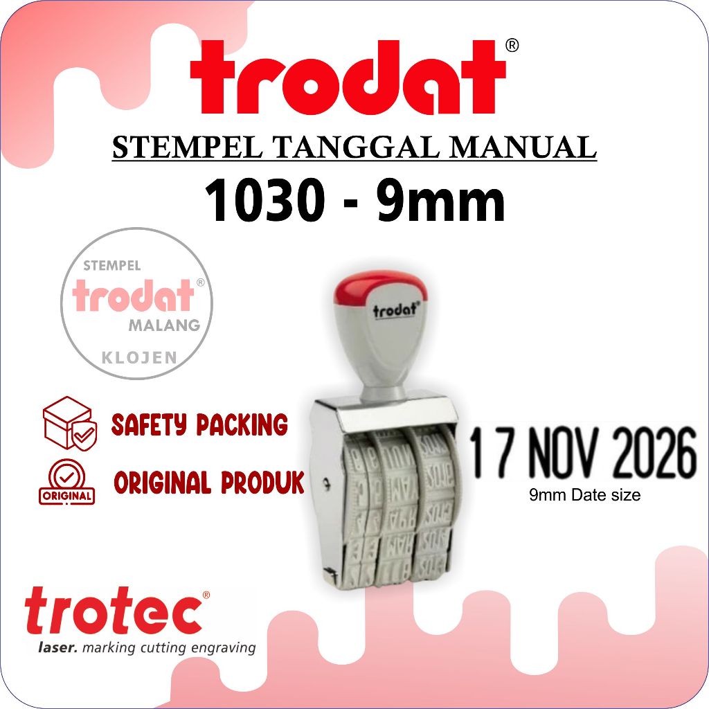 

Stempel Trodat 1030 | STEMPEL TRODAT NUMERATOR (ANGKA DAN SIMBOL BISA DIPUTAR)