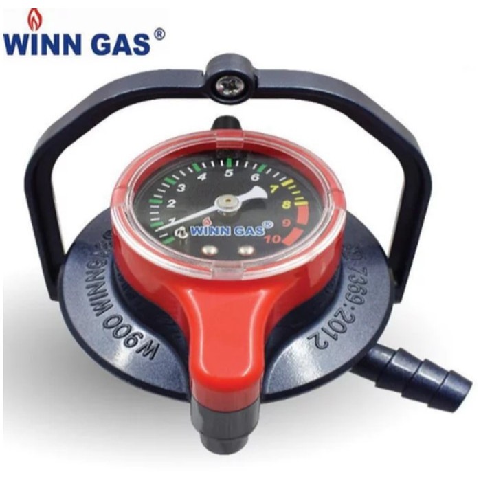 Winn Gas W900M Regulator Kompor Gas Meter Tekanan Rendah Pengunci Ganda Otomatis