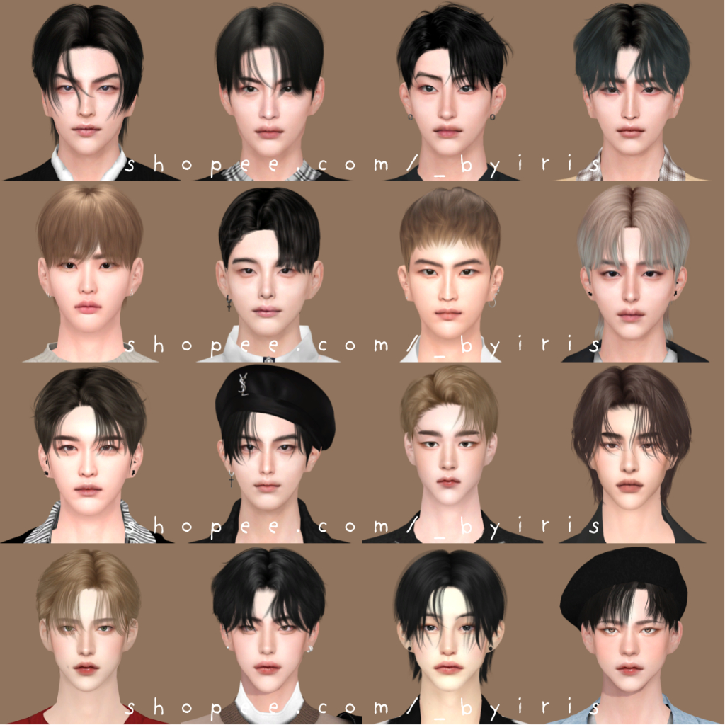 THE SIMS 4 CUSTOM CONTENT KOREAN MALE CHARACTER PART 1 + CC