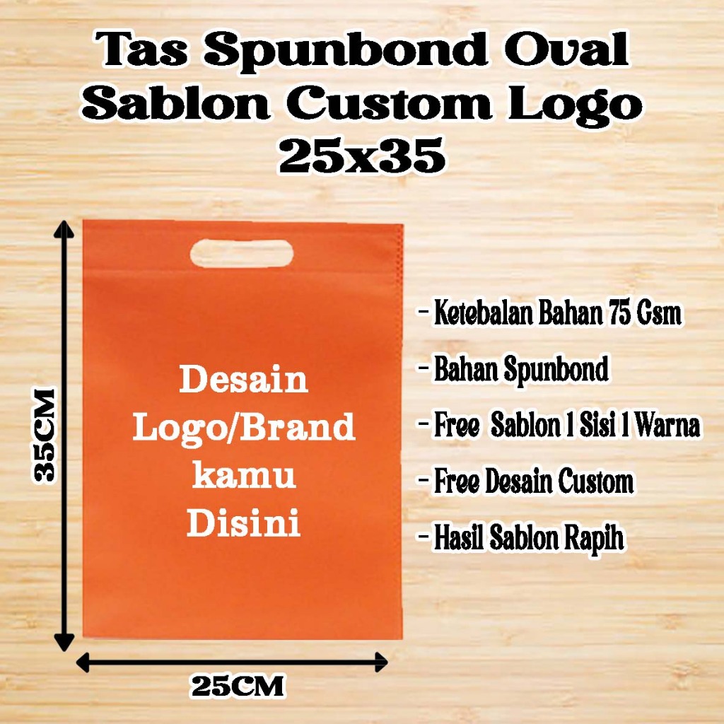 

Goodie Bag Sablon Oval 25x35 Tas Spunbond oval 25x35 Goodie Bag Spunbond 25x35
