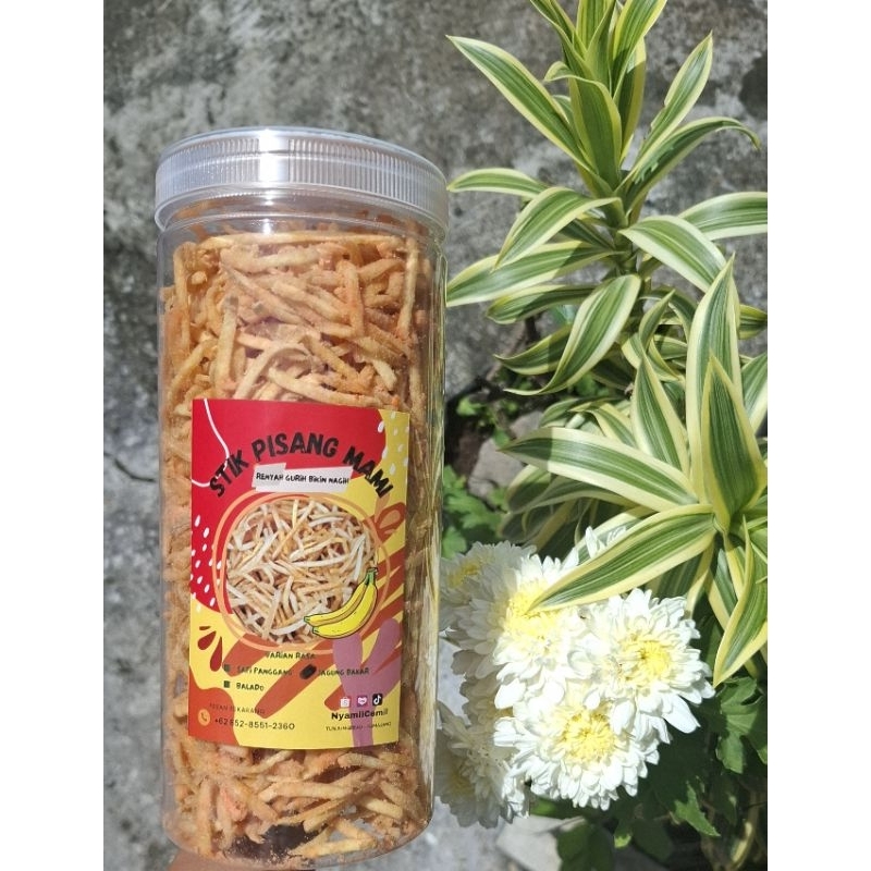 

Stik Pisang Mami 250gr / Srik Pisang enak renyah / Bikin nagih / Camilan oleh oleh khas Lumajang