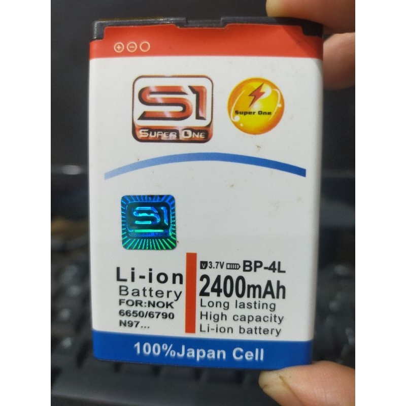 Baterai Super One For BL4L BL 4L Nokia N97 E61 E71 E63 E90 6650 6790  Baterai Double Power 2400 mAh 
