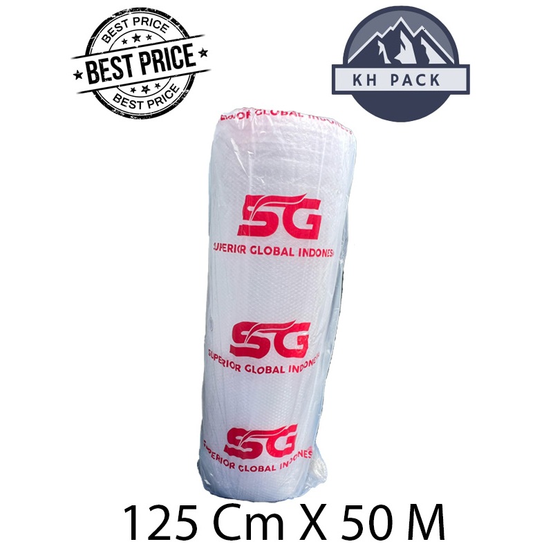 

BubbleWrap SG 125CM x 50 Meter X 2,7KG Putih/Hitam