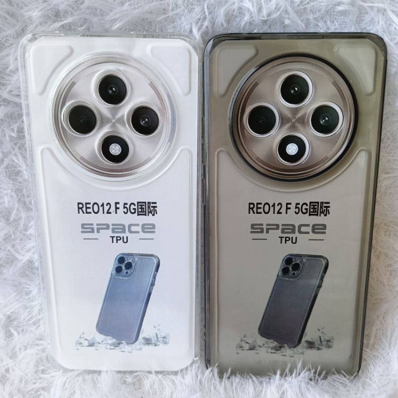 Softcase Casing Clear Space OPPP RENO 12F 5G RENO 12 FS Slikon transparan dan pelindung belakang hp+